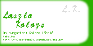 laszlo kolozs business card