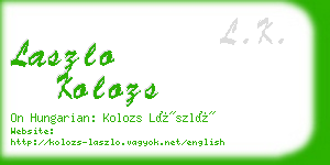 laszlo kolozs business card